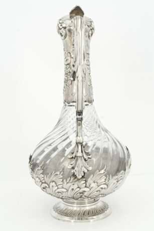Rococo style silver and glass carafe - фото 3