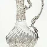 Rococo style silver and glass carafe - photo 4