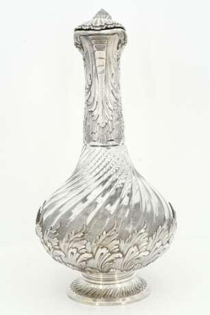 Rococo style silver and glass carafe - photo 5