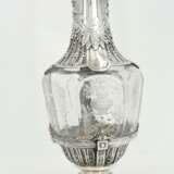 Silver and glass carafe with flower knob and laurel décor - Foto 5