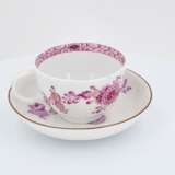 Two cups and saucers with floral décor - фото 2