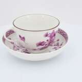 Two cups and saucers with floral décor - фото 14