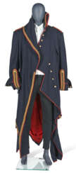A NAVY WOOL DECONSTRUCTED GREATCOAT