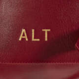 A PERSONALIZED ROUGE H CALF BOX LEATHER HAC BIRKIN 60 WITH GOLD HARDWARE - photo 4