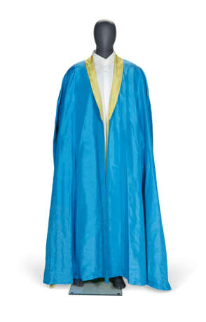 A REVERSIBLE YELLOW AND BLUE CAFTAN - фото 1
