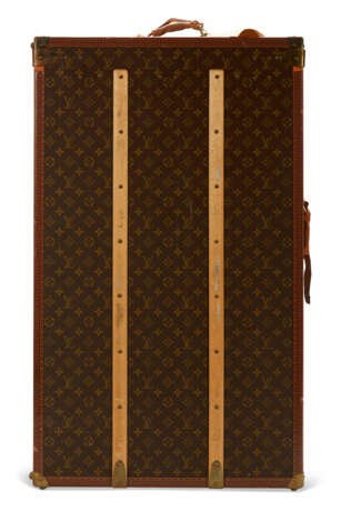 A PERSONALIZED BROWN MONOGRAM CANVAS HARDSIDED VERTICAL WARDROBE TRUNK - photo 4
