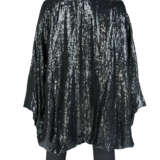 A BLACK BEADED SILK AND SEQUINED EVENING TUNIC - photo 2