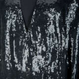 A BLACK BEADED SILK AND SEQUINED EVENING TUNIC - фото 4