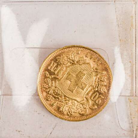 Switzerland/GOLD - 5 x 20 francs Vreneli - photo 3