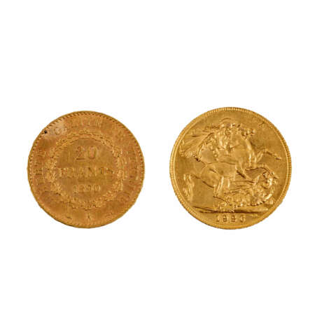 2-piece gold convolute South Africa and France 19th/20th c. - - фото 2