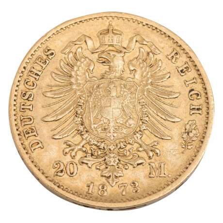 German Empire /GOLD - Baden, Friedrich 20 Mark 1873/G - photo 2