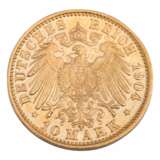 Württemberg/GOLD - 10 Mark 1904 F, - фото 2