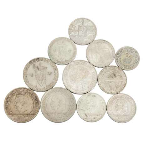 Weimar Republic - Collection of 11 coins, - фото 1