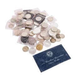 Colorful mixed assortment coins and medals with SILVER -