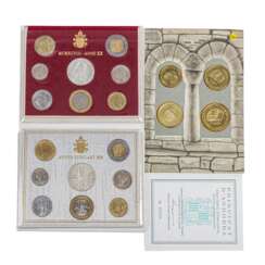 Vatican and Andorra 3-piece assorted coin sets -