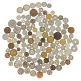 Mixed lot of various silver coins and mostly small coins, - photo 1