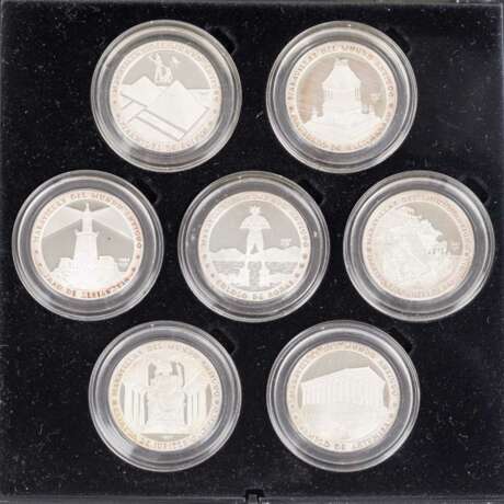 Cuba - 7 x 1 pesos, "The 7 Wonders of the World", 1997, silver, - фото 2