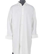 Shirt. A WHITE COTTON FRENCH CUFF LONG CLASSIC SHIRT