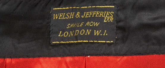 A RED AND GILT METALLIC TRIM TWOPIECE WOOL MILITARY SUIT - photo 6