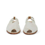 A PAIR OF WHITE PONY HAIR SANDALS - photo 3