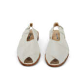 A PAIR OF WHITE PONY HAIR SANDALS - photo 5