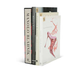 A GROUP OF FOUR BOOKS RELATING TO MANOLO BLAHNIKIncludes handwritten note from Anna Wintour to Andrè Leon Talley.Four volumes, various sizes. Some with dust jackets. 