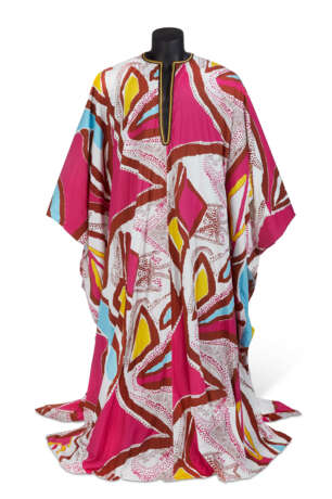 TWO POLYCHROME PRINTED CAFTANS - photo 1