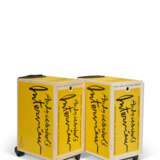 TWO PAINTED WOOD ROLLING MAGAZINE CASES - фото 5