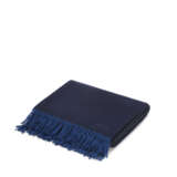 A PAIR OF ORANGE & BLUE CASHMERE THROW BLANKETS - фото 4
