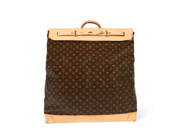 A BROWN MONOGRAM CANVAS STEAMER 55 BAG WITH GOLD HARDWARE - photo 1