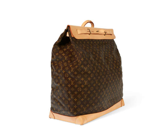 A BROWN MONOGRAM CANVAS STEAMER 55 BAG WITH GOLD HARDWARE - photo 2