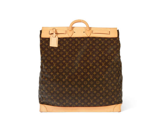 A BROWN MONOGRAM CANVAS STEAMER 55 BAG WITH GOLD HARDWARE - photo 3