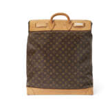 A BROWN MONOGRAM CANVAS STEAMER 45 BAG WITH GOLD HARDWARE - photo 2