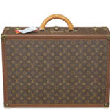 A PAIR OF PERSONALIZED BROWN MONOGRAM CANVAS HARDSIDED SUITCASES - фото 6