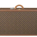 SET OF TWO: A PERSONALIZED BROWN MONOGRAM CANVAS HARDSIDED SHOE CASE & ALZER 80 - photo 2
