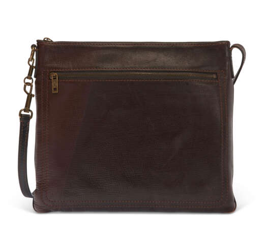 A DARK BROWN SUHALI LEATHER CROSSBODY BAG WITH GOLD HARDWARE - Foto 1