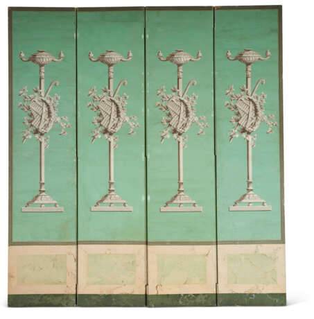 A NEOCLASSICAL STYLE FOUR-PANEL FLOOR SCREEN - photo 2