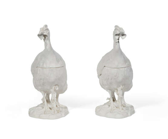 A PAIR OF JEAN-PAUL GOURDON CERAMIC TURKEY-FORM TUREENS AND COVERS - фото 1