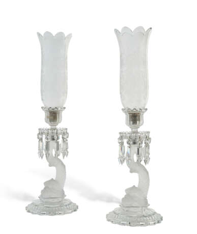 TWO PAIRS OF BACCARAT LUSTRE CANDLESTICKS - photo 2