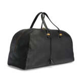 A PERSONALIZED BLACK BUFFALO LEATHER GALOP 60 TRAVEL BAG WITH GOLD HARDWARE - photo 2