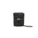 A BLACK AGED LAMBSKIN LEATHER MINI REISSUE POCHETTE ON CHAIN WITH SILVER HARDWARE - photo 2