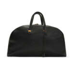A PERSONALIZED BLACK ARDENNES LEATHER GALOP 60 BAG WITH GOLD HARDWARE - фото 1