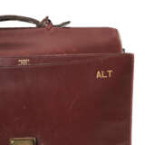 A PERSONALIZED ROUGE H CALF BOX LEATHER SAC À DÉPÊCHES WITH GOLD HARDWARE - фото 4