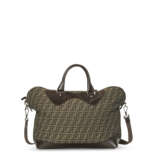 A PAIR OF DARK GREEN & BROWN MONOGRAM CANVAS DUFFLE BAGS WITH SILVER HARDWARE - photo 6