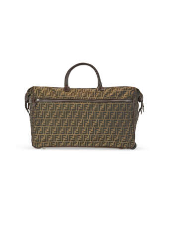 A PAIR OF DARK GREEN & BROWN MONOGRAM CANVAS ROLLING DUFFLE BAGS WITH SILVER HARDWARE - photo 2