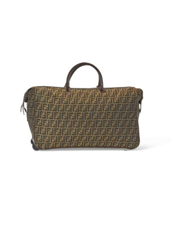 A PAIR OF DARK GREEN & BROWN MONOGRAM CANVAS ROLLING DUFFLE BAGS WITH SILVER HARDWARE - photo 4