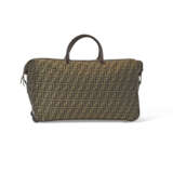 A PAIR OF DARK GREEN & BROWN MONOGRAM CANVAS ROLLING DUFFLE BAGS WITH SILVER HARDWARE - фото 4
