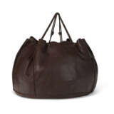 A PERSONALIZED BROWN LEATHER OVERSIZED DRAWSTRING TOTE BAG - photo 2