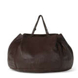 A PERSONALIZED BROWN LEATHER OVERSIZED DRAWSTRING TOTE BAG - photo 3