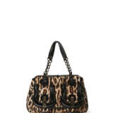 A BROWN PONYHAIR B SHOULDER BAG WITH BRONZE HARDWARE - фото 1
